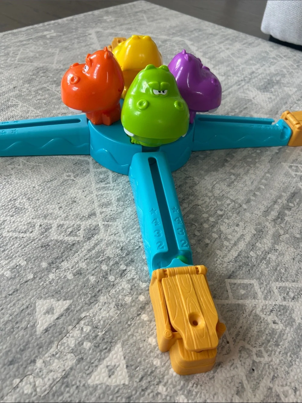 Kids 4-Arm Pop & Spin Stacking Toy - Blue, Yellow, Orange, Green, Purple